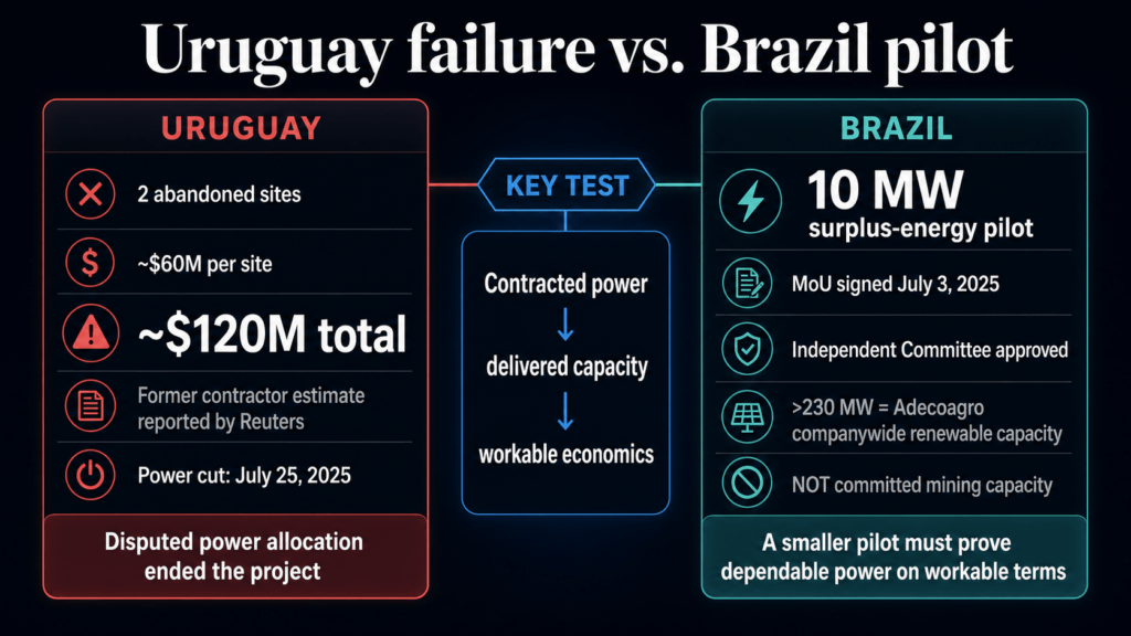 Tether’s $120 million Uruguay mining failure now shadows its next Bitcoin bet in Brazil